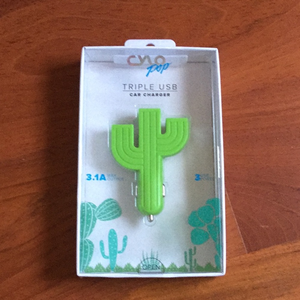 CYLO pop triple USB cactus car charger